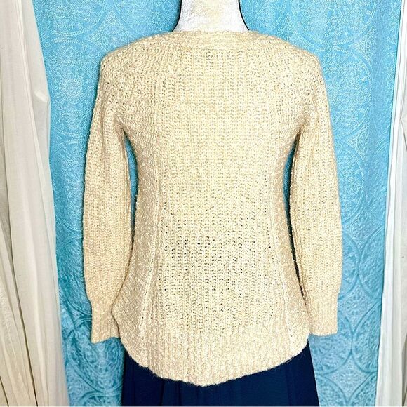 Anthropologie Moth Textured Asymmetric Sweater with a touch of Alpaca Sz XS - Picture 7 of 7